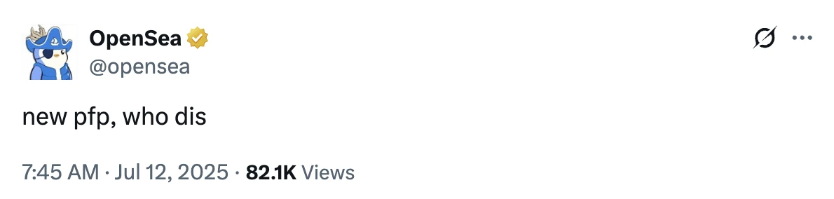 OpneSea与Coinbase同步更换X账号头像为“蓝企鹅”主题