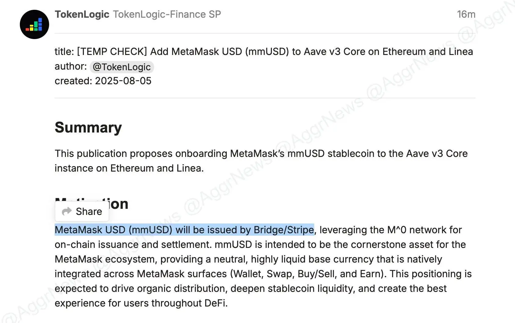 MetaMask与Stripe拟合作推出稳定币mmUSD，基于M^0网络