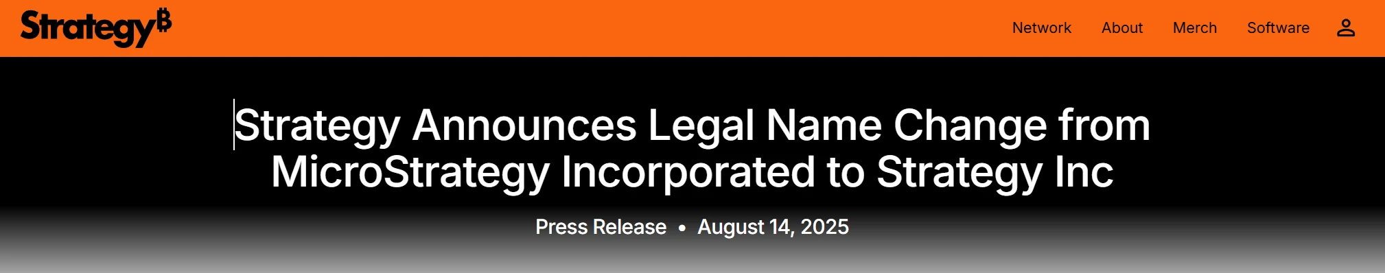 Strategy Inc正式完成公司名称变更