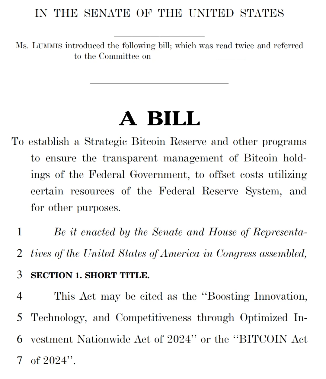 美国比特币战略储备法案：五年囤币百万枚的金融布局