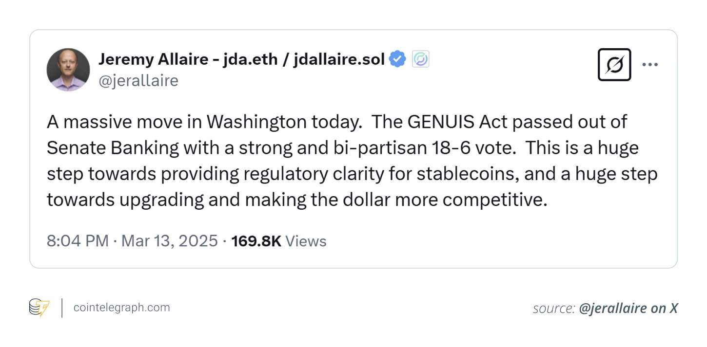 美国稳定币法案对决：STABLE与GENIUS的监管路径之争