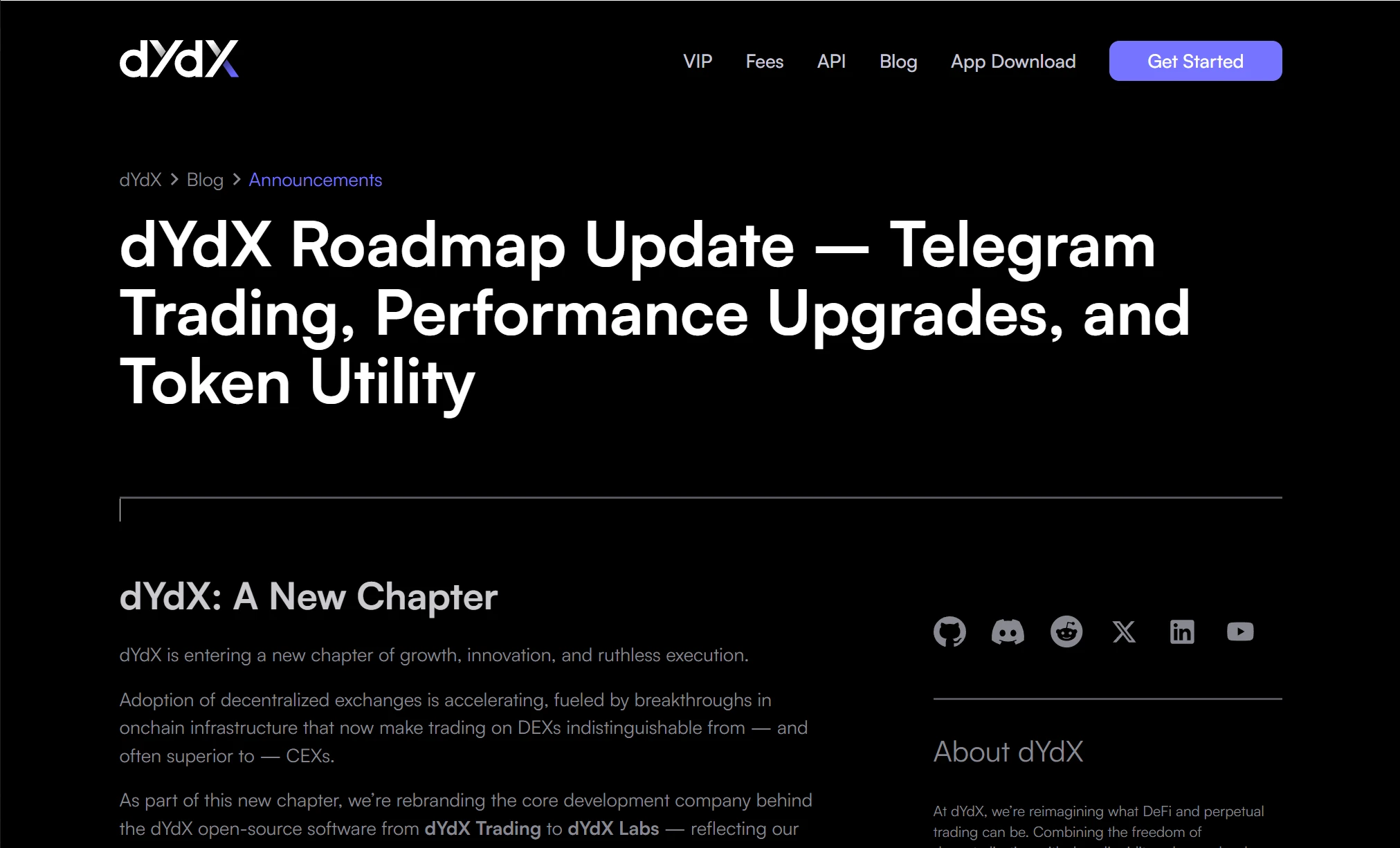dYdX公布2025年路线图：Telegram交易功能上线及多项升级