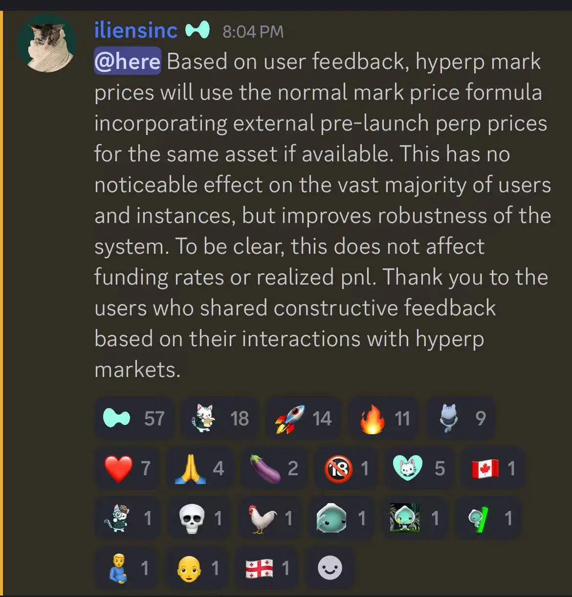 Hyperliquid调整合约标记价格机制以增强系统稳定性