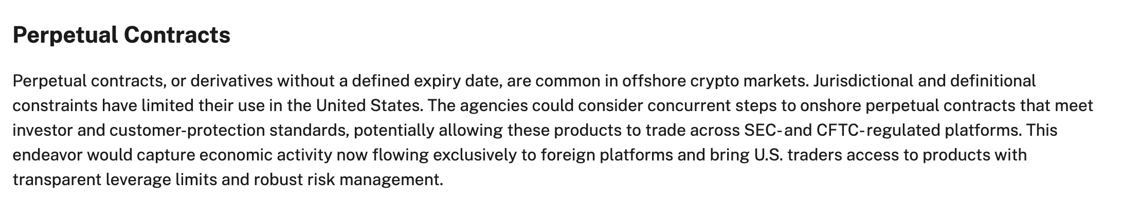 SEC与CFTC加强加密监管协调 拟引入永久合约
